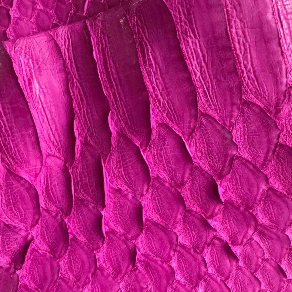 Custom-Made Genuine Python Snakeskin Sandals – Hot Pink – Size Approx. 8.5–9